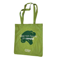 BORSA IN TELA VERDE CON PACK DUE LIMONI